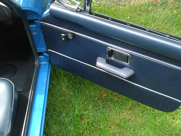 Passenger side door trim.