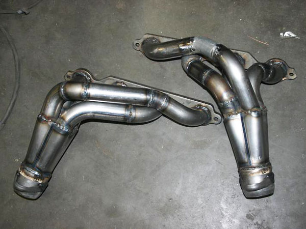 Custom fabricated four-into-one headers.