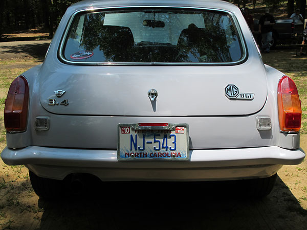 This MGB GT was equipped with the rare rear window defogger option.