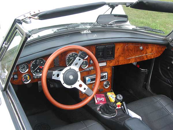 wooden steering wheel