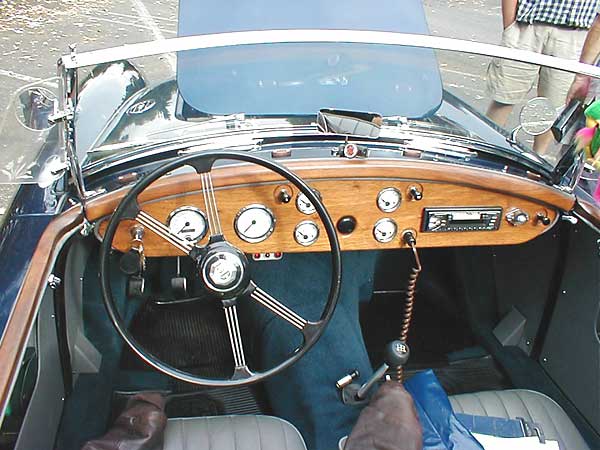 MGA walnut door trim and dashboard