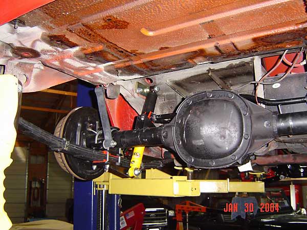 narrowed rear axle