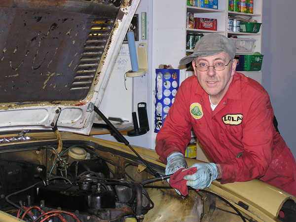 The original four cylinder 1800cc MGB engine was removed and sold.