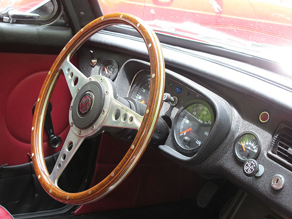 Moto-Lita walnut steering wheel.