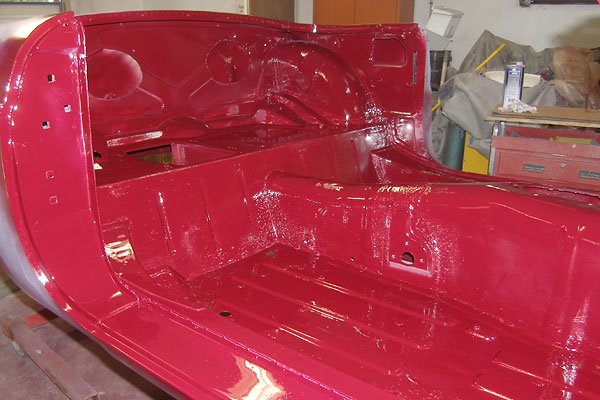 (Passenger's side interior paint, including rear seat area.)