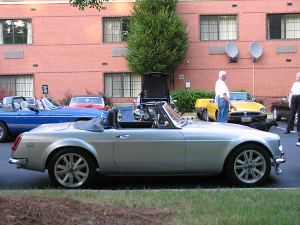 Just one glance at these wheels and any car guy should know this MG has a Ford engine!