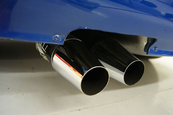 Polished exhaust tips.