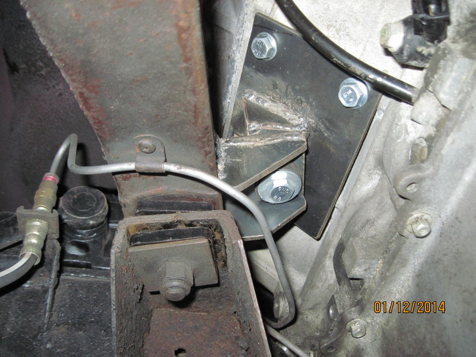 Left side motor mount.