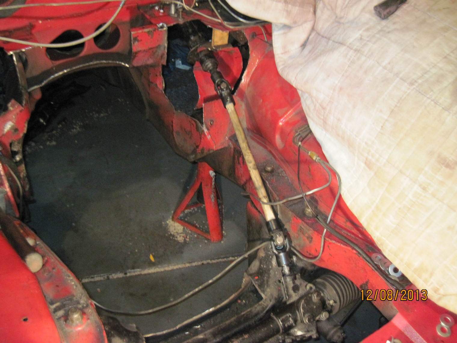 Steering shaft mock-up.