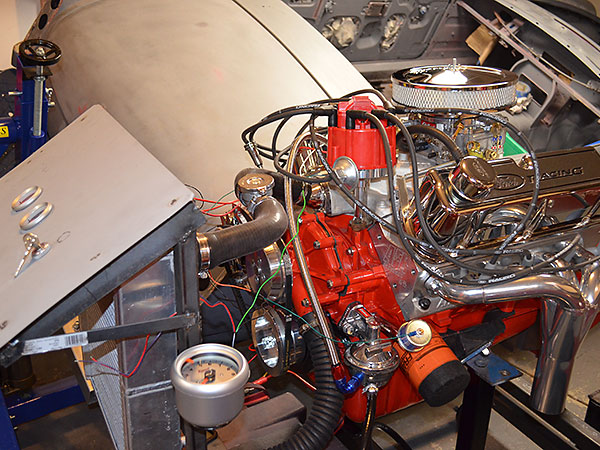 Engine mounted on Steve's home-made test stand.