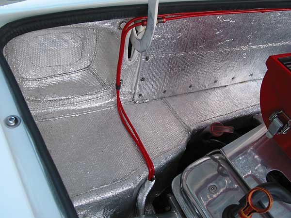 Cool It Thermo-Tec aluminized heat barrier, custom sewn by ASM Upholstery