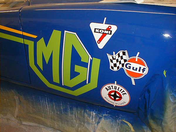 planning vintage racecar decal placement