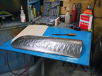 Jim Bailie's hammer formed hood scoop