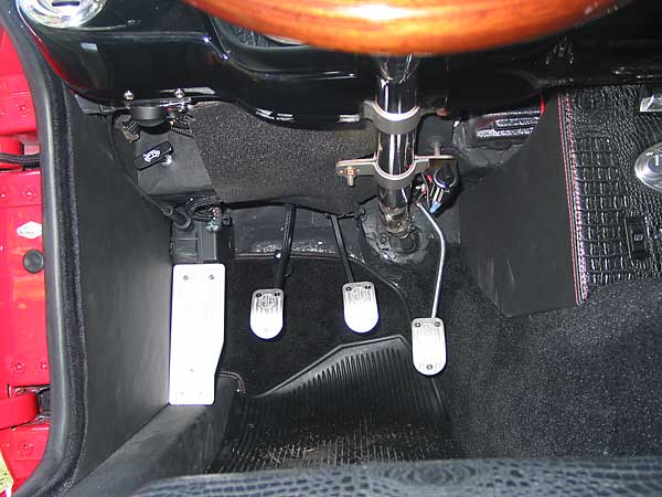 pedals, including a dead pedal at left