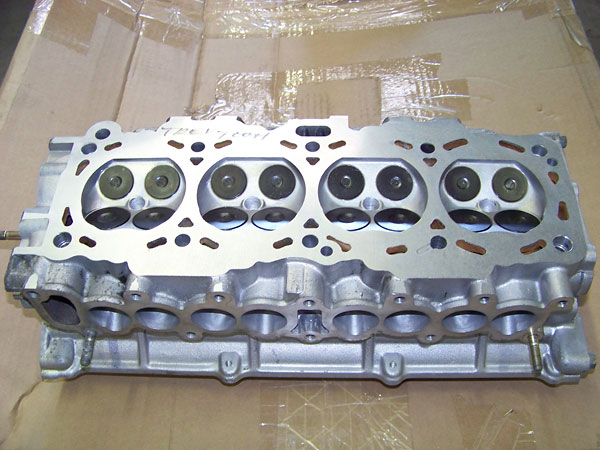 Stock Nissan CA18DET cylinder head.