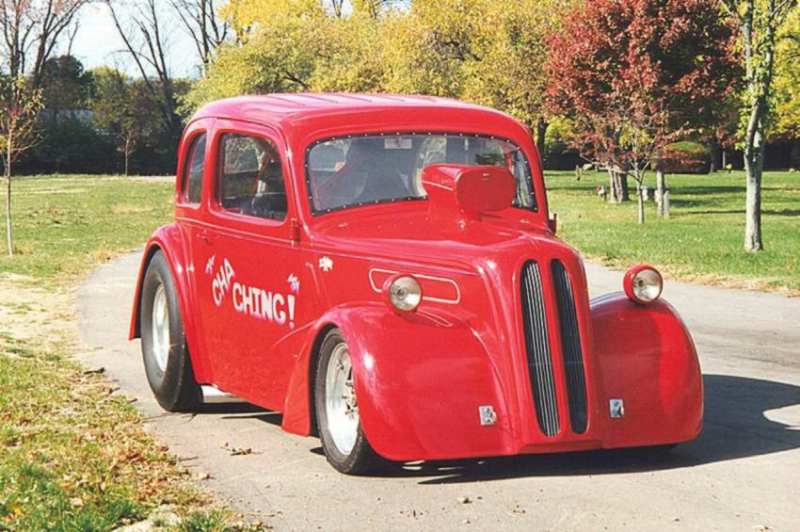 Dave Hartshorne's 1948 Anglia with a Chevy 427cid Big Block V8