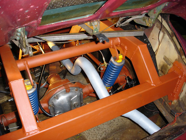 Adjustable coil-over dampers.