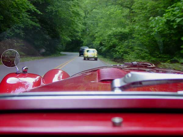 The view from Paul's passenger seat.