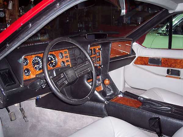 Burled Carpathian Elm dashboard inserts.