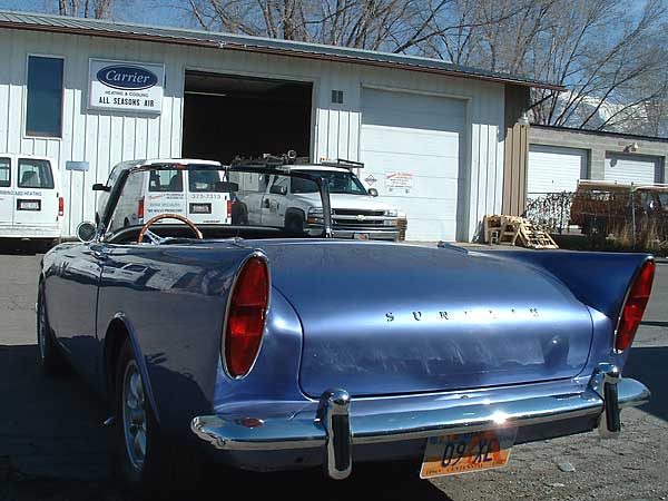 Sunbeam Alpine engine compartment