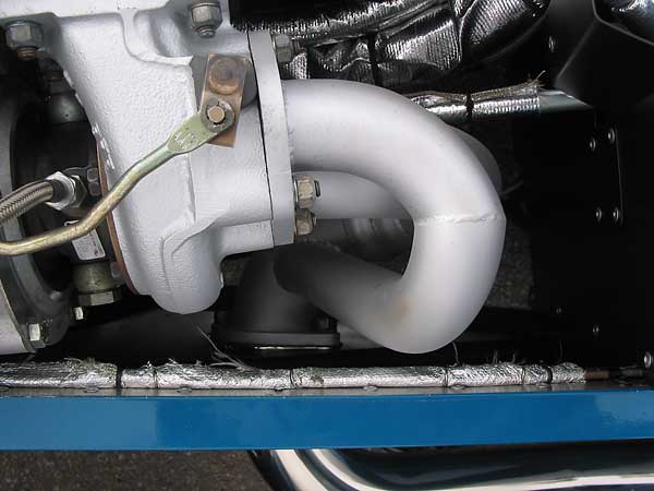 Lotus 7 turbo exhaust downpipe