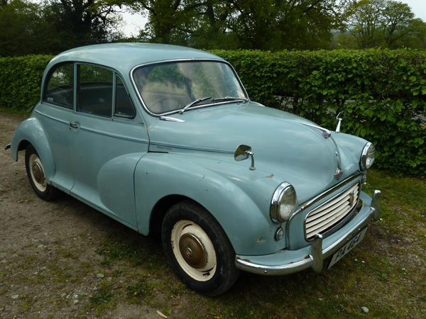 The Before Picture: a stock 1963 Morris Minor 2-door.