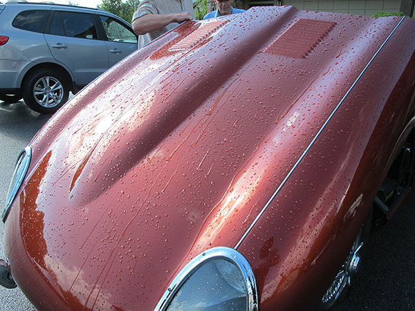 Jaguar XKE bonnet (open).