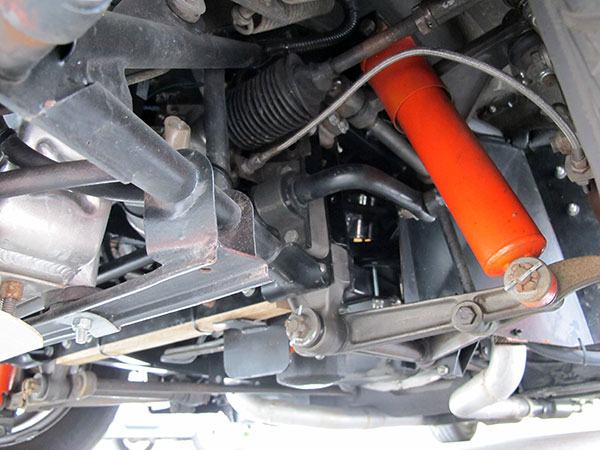 Stock Jaguar front suspension.