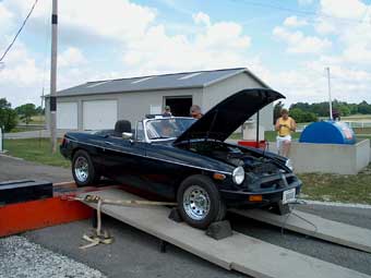 Dennis Williams' MGB on the dyno