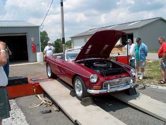 Graham's MGB on the dyno