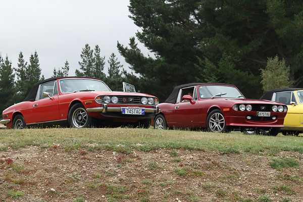 Here it's easy to compare Barry's largely de-chromed Stag with an unmodified example.