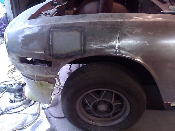 The spoiler was bought from Rimmers in the UK but was far from a perfect fit.