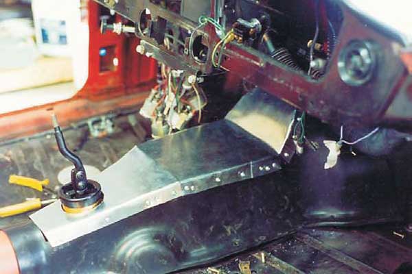 TR6 fabricated transmission tunnel