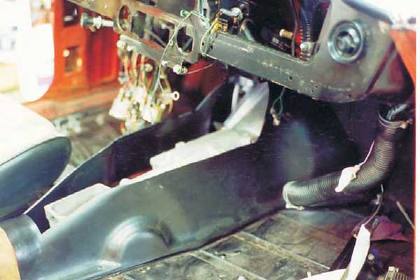 TR6 custom transmission tunnel