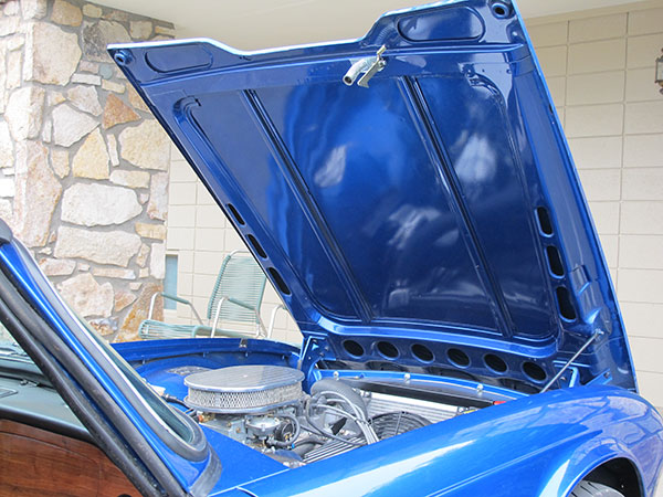 Stock Triumph TR-6 bonnet, from the bottom.