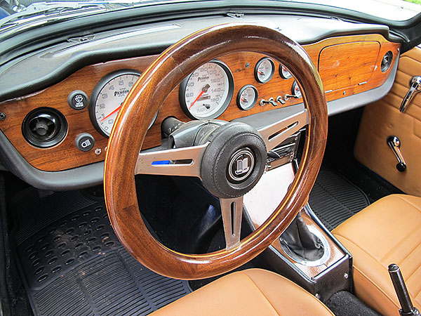 Custom walnut dashboard.