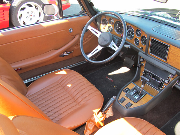 Leather dashboard trim.