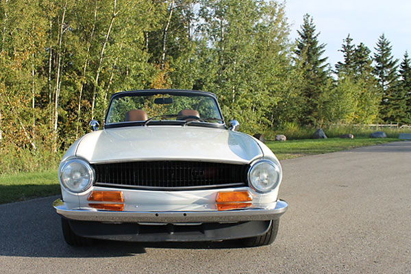 Powder coated Triumph TR-6 grille.