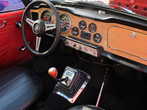 Triumph TR4 dashboard.