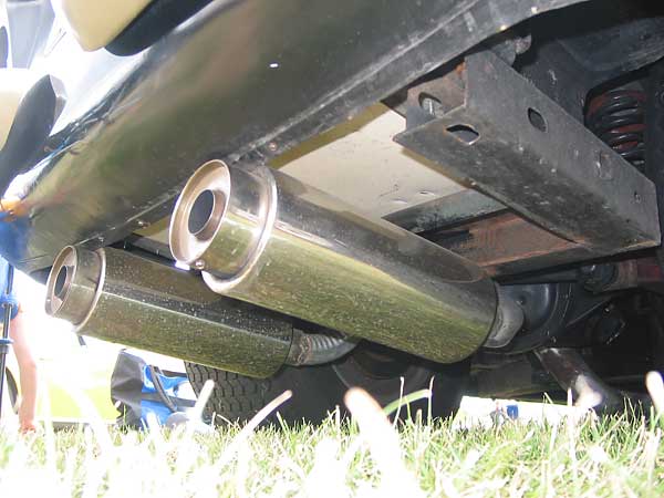 dual stainless mufflers