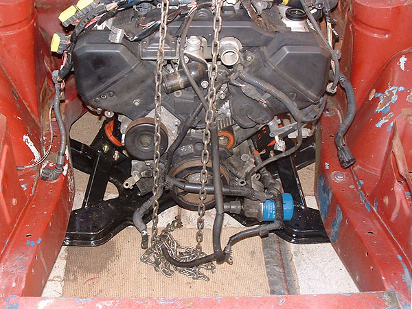 First installation of the Toyota Soarer V8 engine in the Triumph TR7.