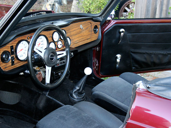 Dan Masters crafted this beautiful solid oak dashboard.