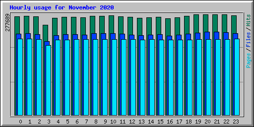 Hourly usage for November 2020