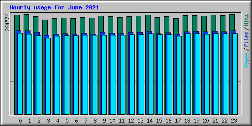 Hourly usage for June 2021