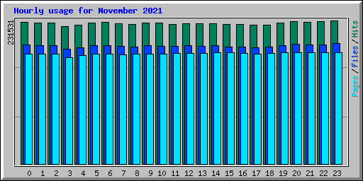 Hourly usage for November 2021