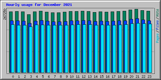 Hourly usage for December 2021