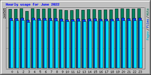 Hourly usage for June 2022