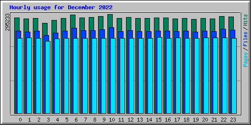 Hourly usage for December 2022