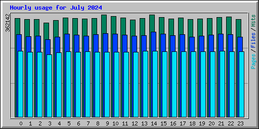 Hourly usage for July 2024