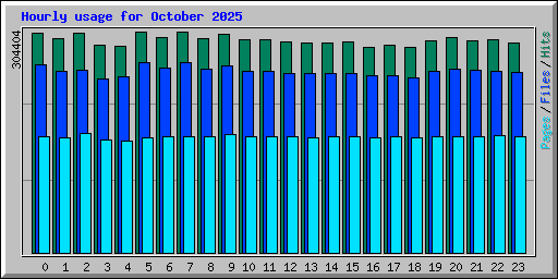 Hourly usage for October 2025